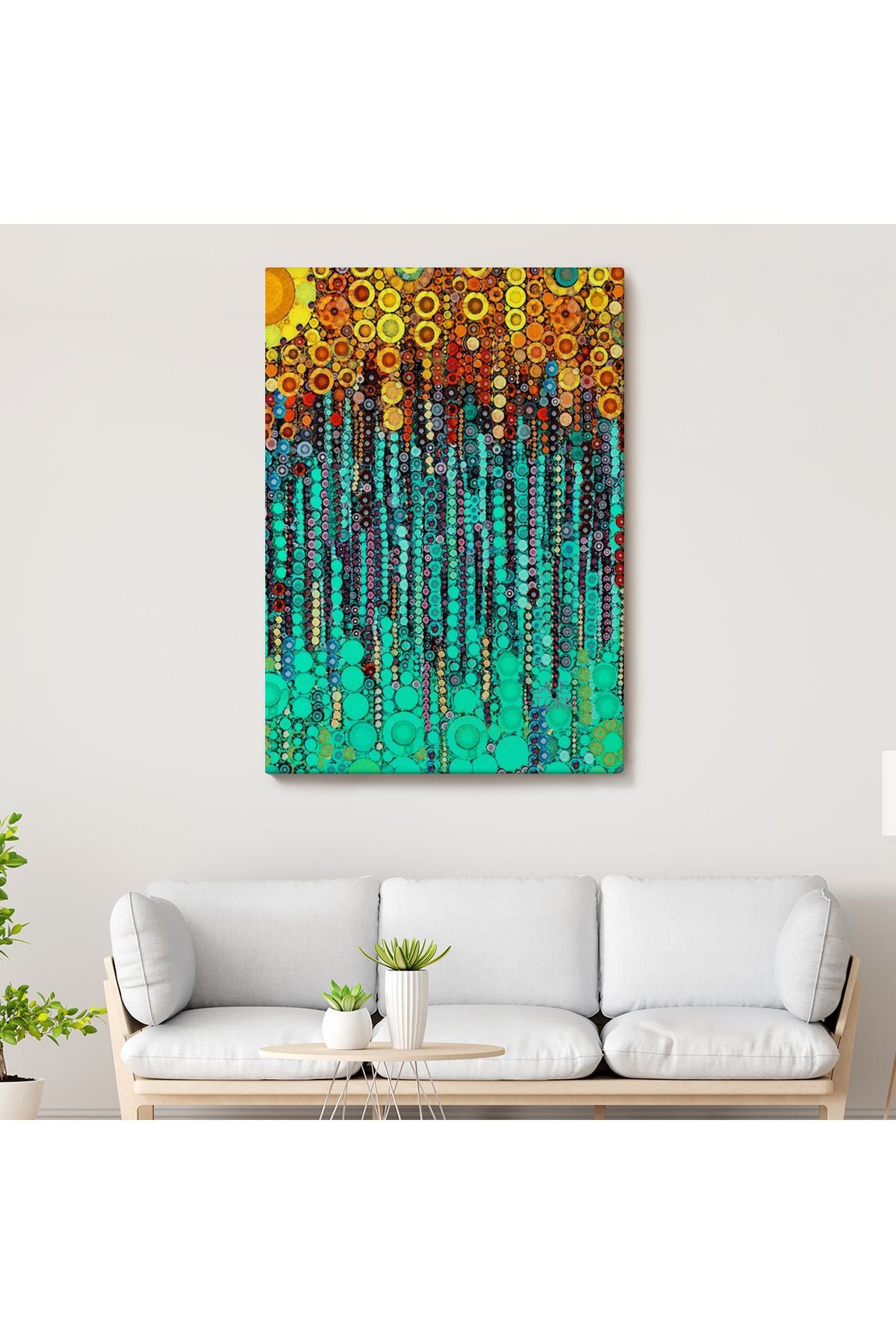 Renkli Sarmaşık Duvar Tablosu-6101