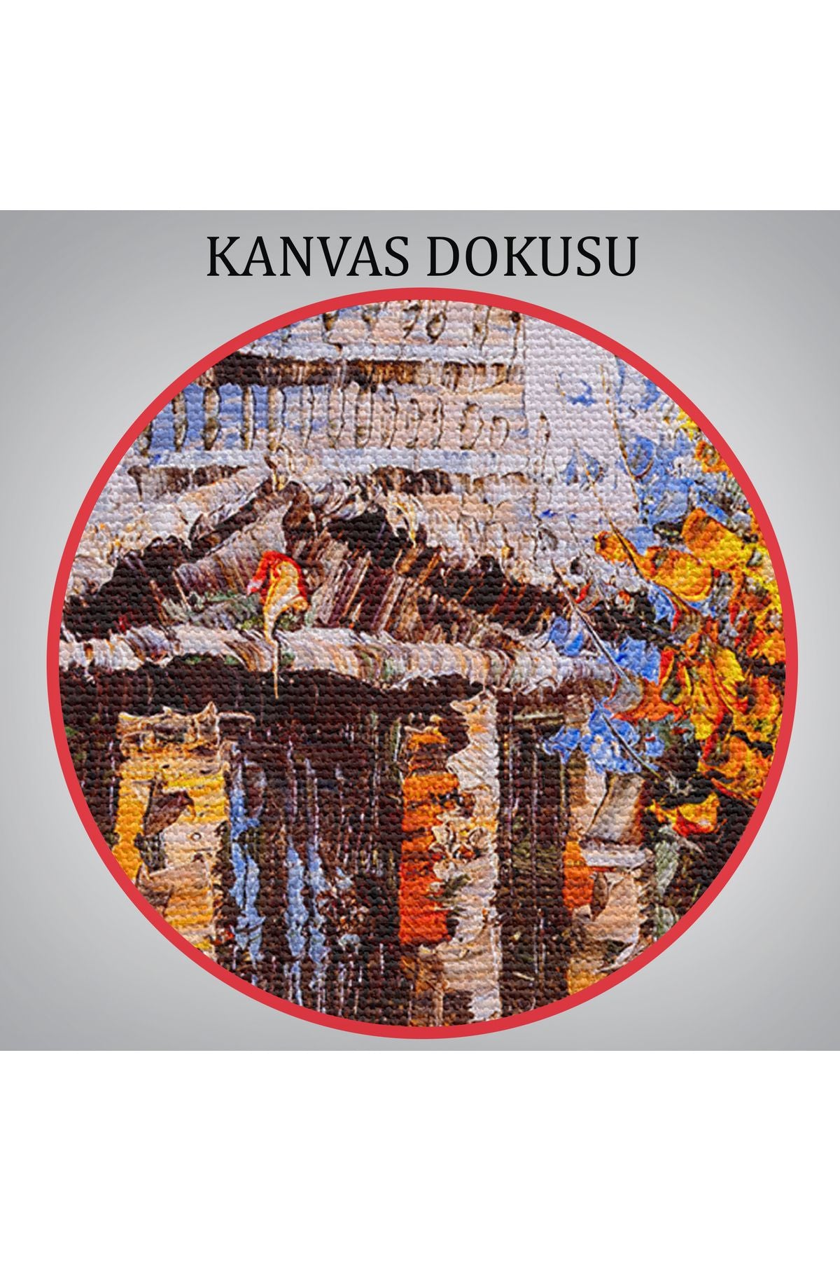 DB  Paris Sokakları Yağlıboya Görünüm Dekoratif Kanvas Duvar Tablosu-3485