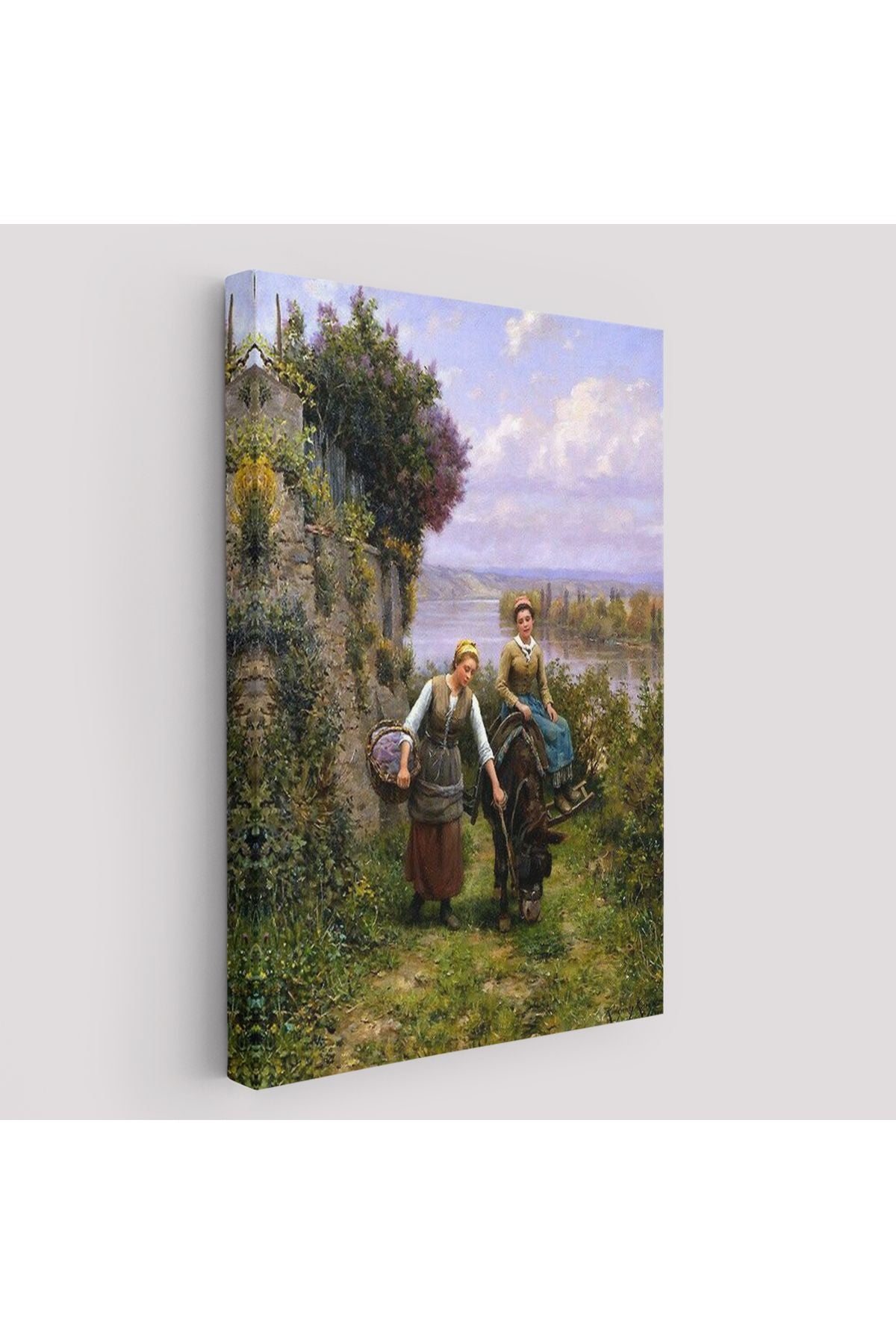 Dere Kenarındaki Köylü Kızları Duvar Tablosu-6016