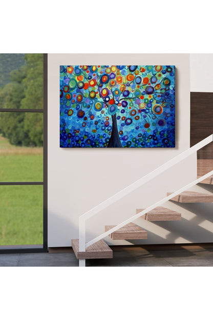 Sürreal Ağaçtaki Renkler Senfonisi Tablosu-6626