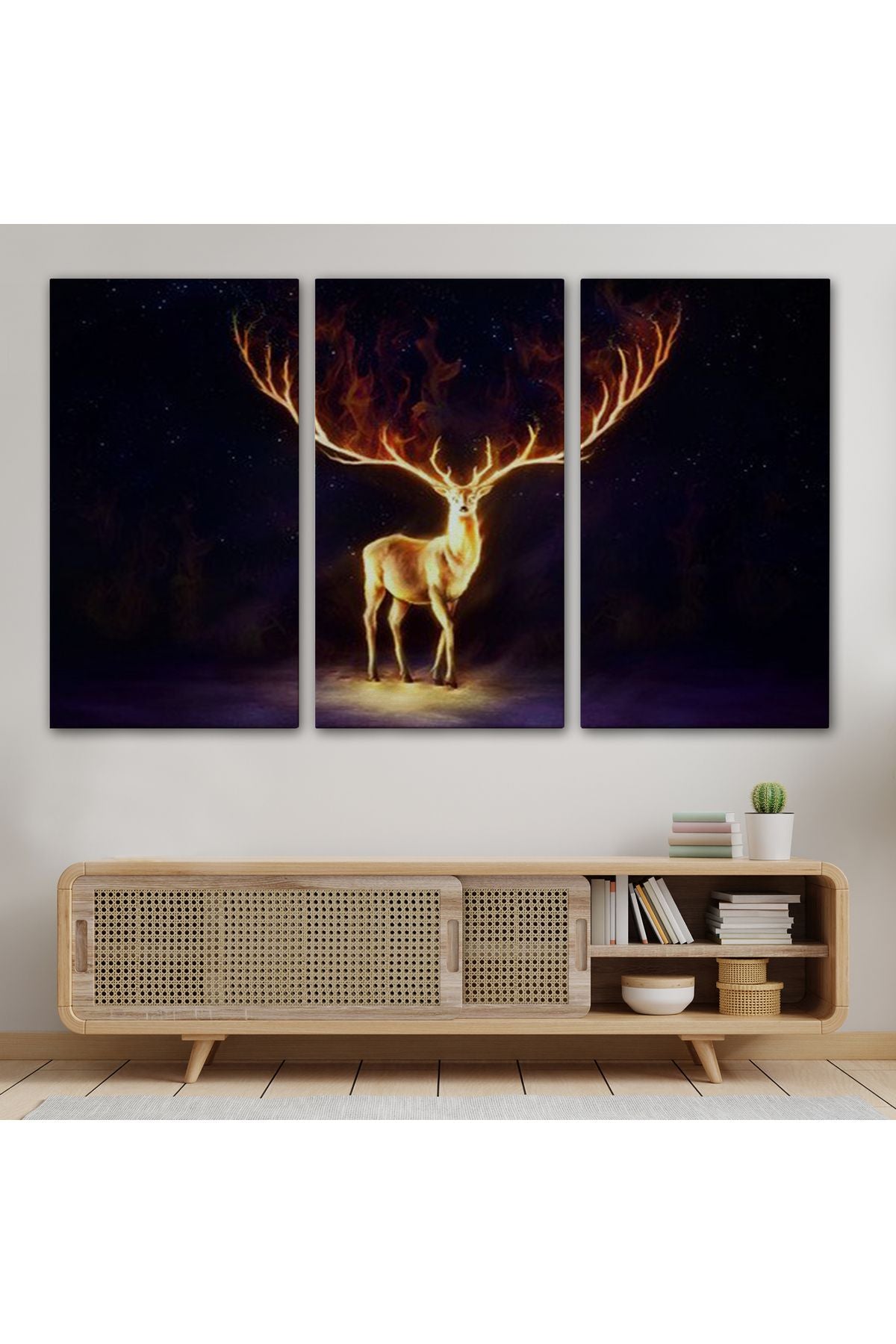 DB HG Sürreal Sarı Geyik Tablosu-6649