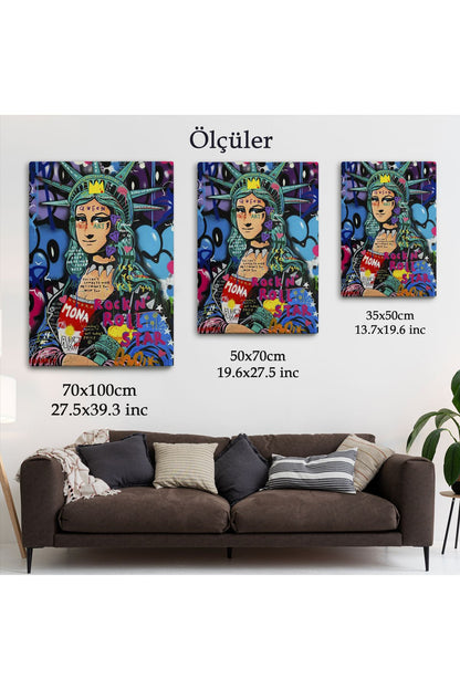 Mona Lisa Grafitti Pop Art Duvar Tablosu -6216