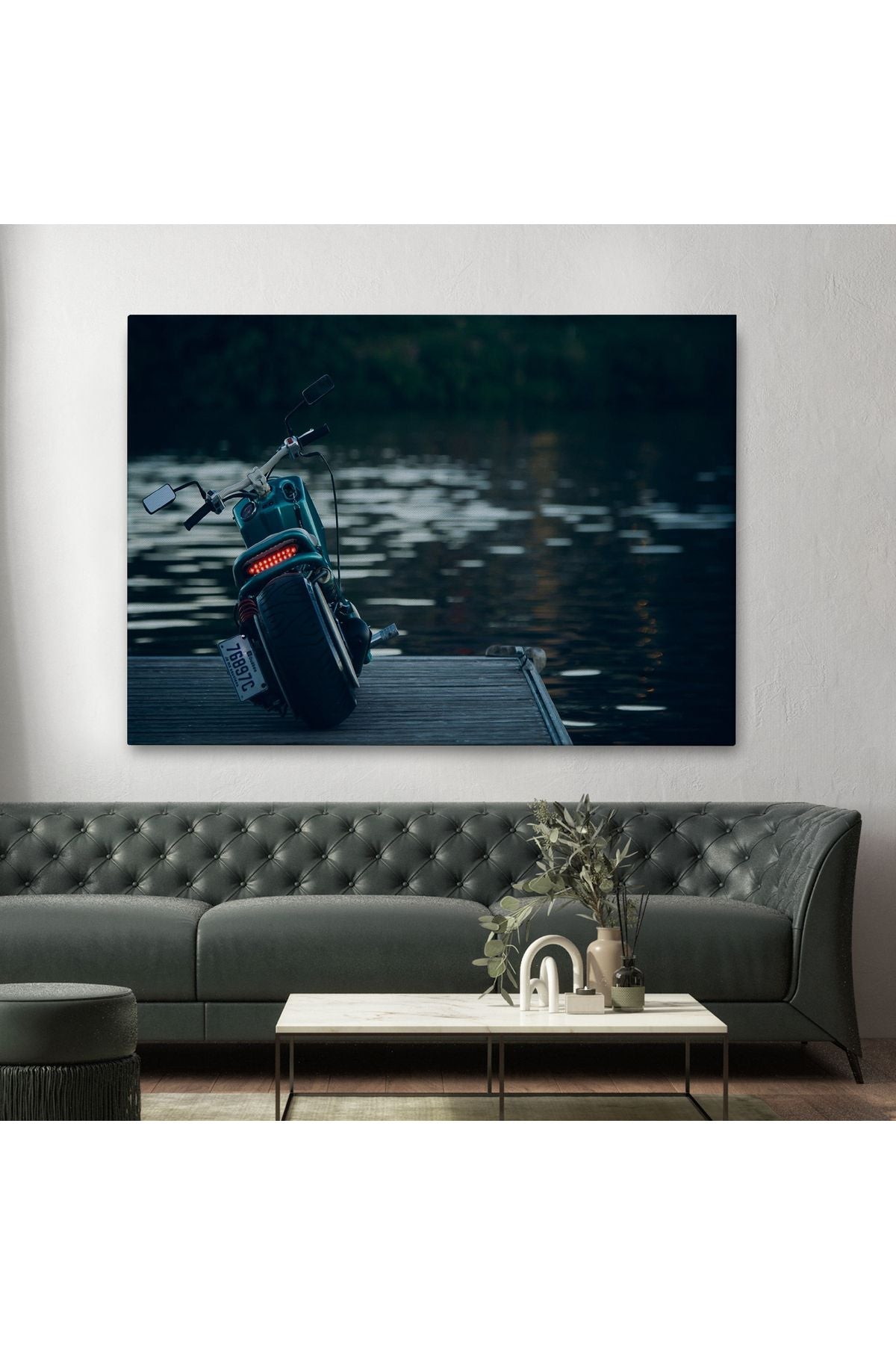 Motosiklet Kanvas Tablo, Büyük Kanvas Tablo, Motosiklet Sürücüleri İçin Bir Hediye-5379