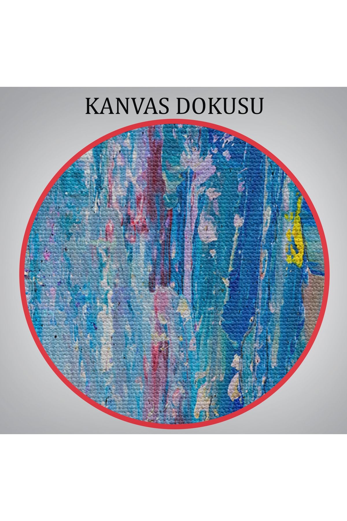 Soyut Yağlıboya Görünüm Dekoratif Kanvas Duvar Tablosu-3717