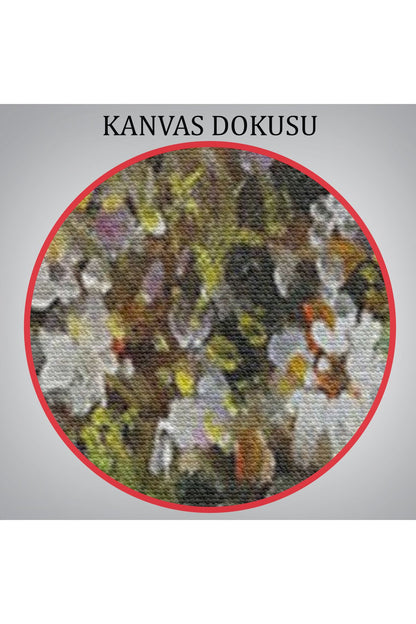Vazodaki Renkli Çiçekler Duvar Tablosu-6119