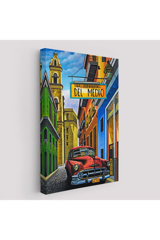 La Bodeguita Cuba Car Duvar Tablosu-6457