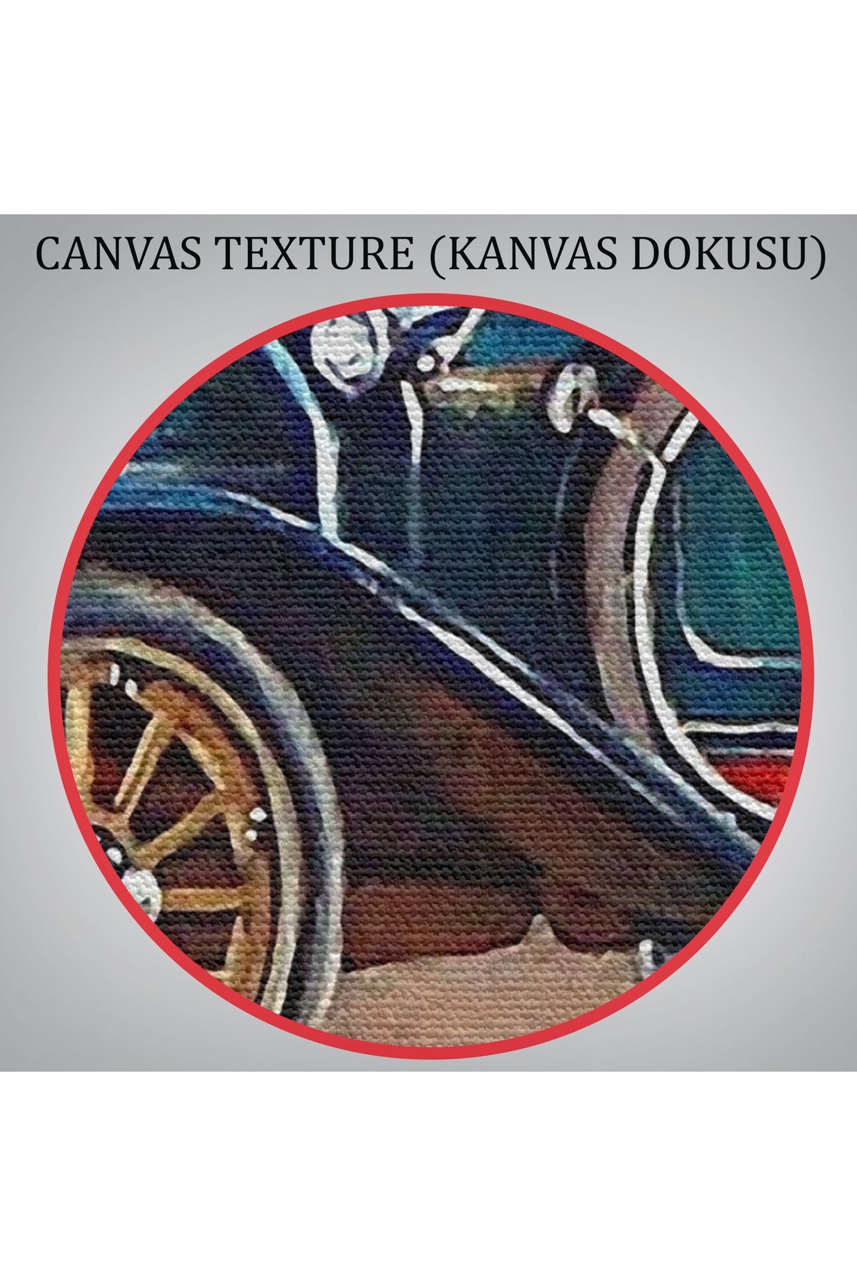 Tshp seri001 Eski Siyah Araba Yağlıboya Görünüm Dekoratif Kanvas Duvar Tablo-3520