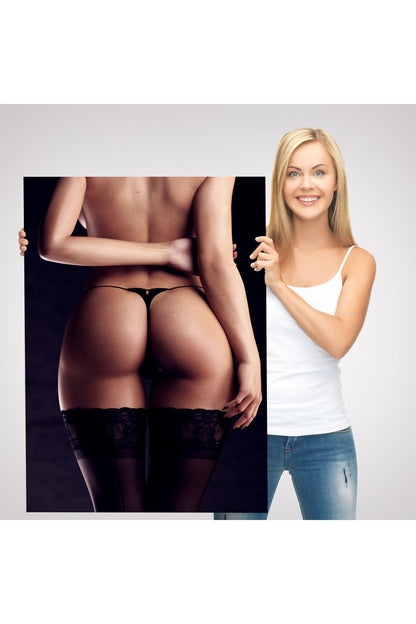 Erotik Şehvetli Çıplak Kadın Kanvas Tablo-5296