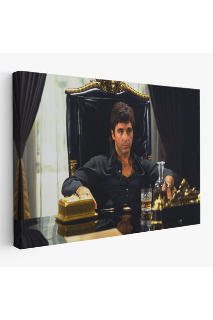 Scarface Alpacino İtalyan Mafya Kanvas Tablo-5137