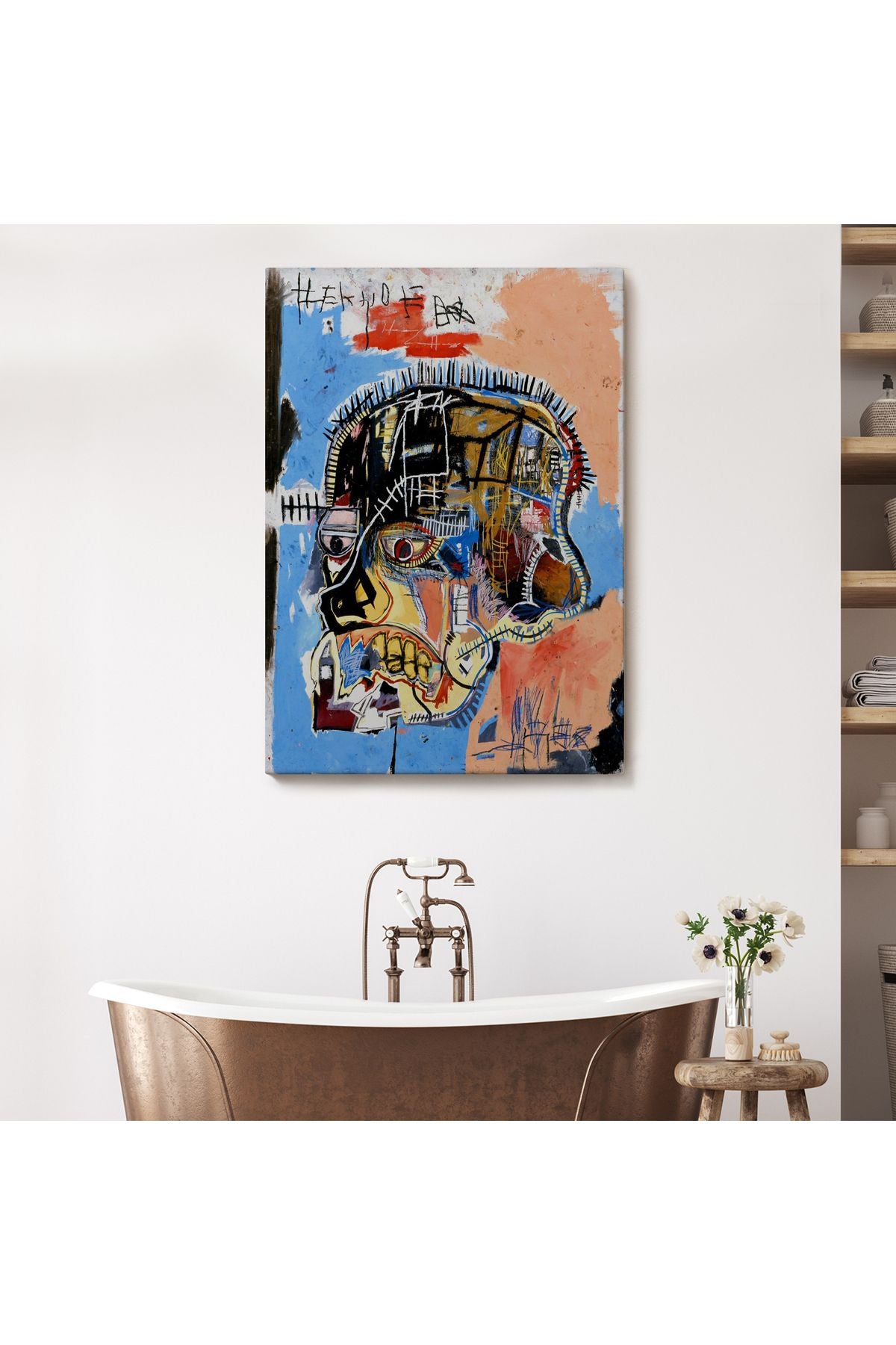 Jean Michel Basquiat,İsimsiz Kafatası 1981 Sergi Tablosu-4978