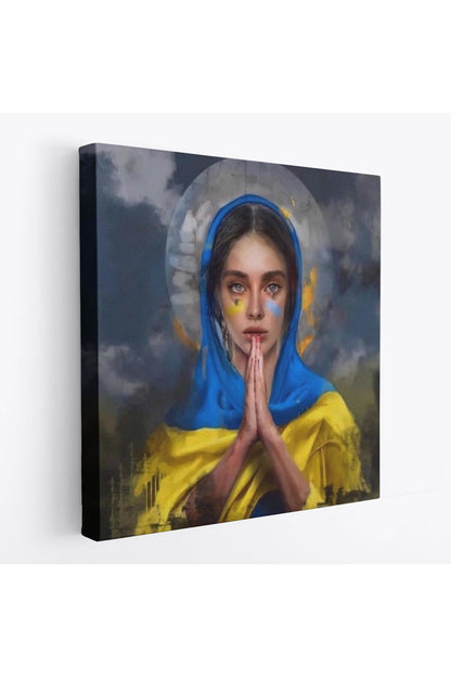 Dünya Barışı İçin Dua Eden Kadın Tablo-5867