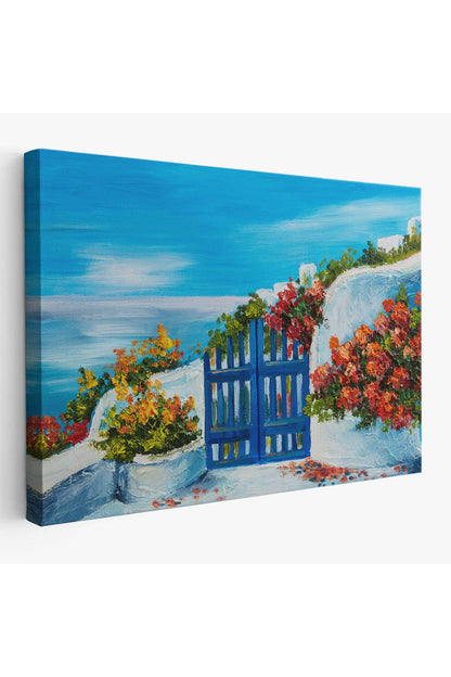 Özel Tasarım Deniz Manzaralı Bahçe Duvar Tablosu-1220