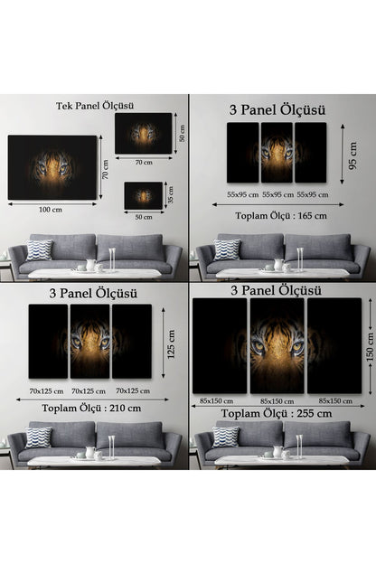 DB Kaplan Gözleri Dekoratif Kanvas Tablo 1161
