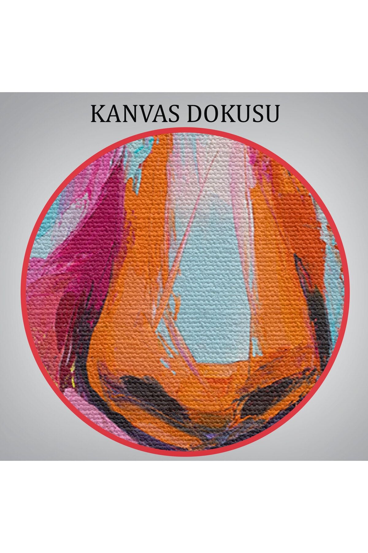 Soyut Renkli Kadın Yağlıboya Görünüm Dekoratif Kanvas Duvar Tablosu-5836