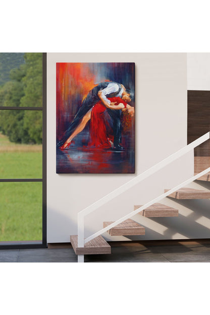 Tango Yapan Çift Dekoratif Duvar Tablosu-6429