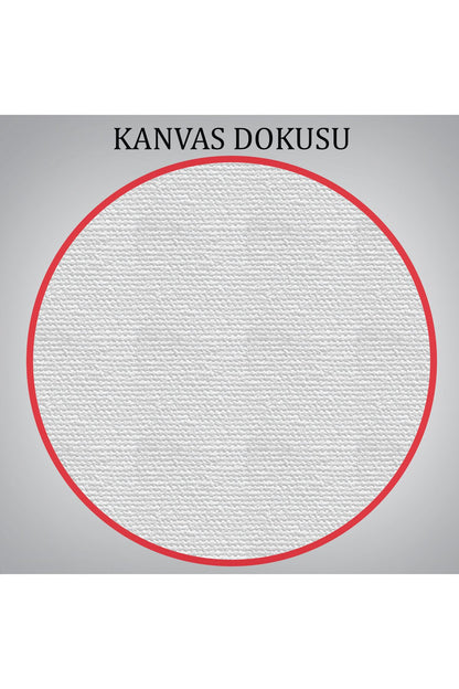 Altın Çiçekli Ağaç ve Ve Ay Kanva Tablo, Soyut Çağdaş Sanat Örneği-4971