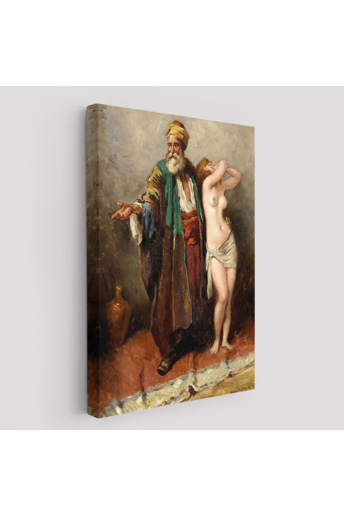 SZ KVS1-Dekoratif Duvar Tablosu-Çıplak Arap Cariye Kanvas Tablo 6136