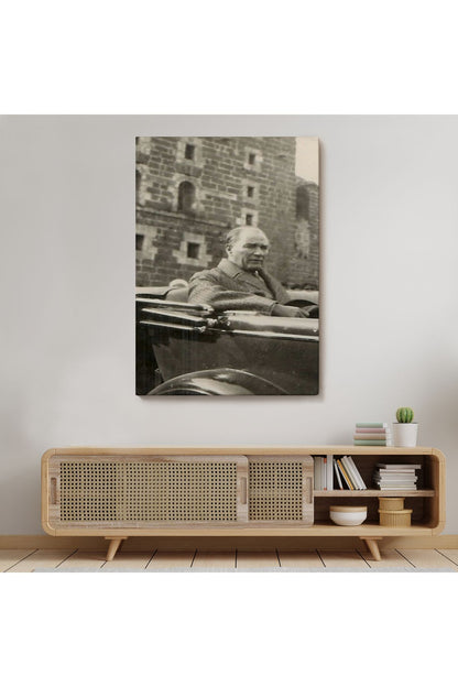 Atatürk Portre Tablosu Mustafa Kemal Atatürk Dikdörtgen Dekoratif Kanvas Tablo-FJ-134