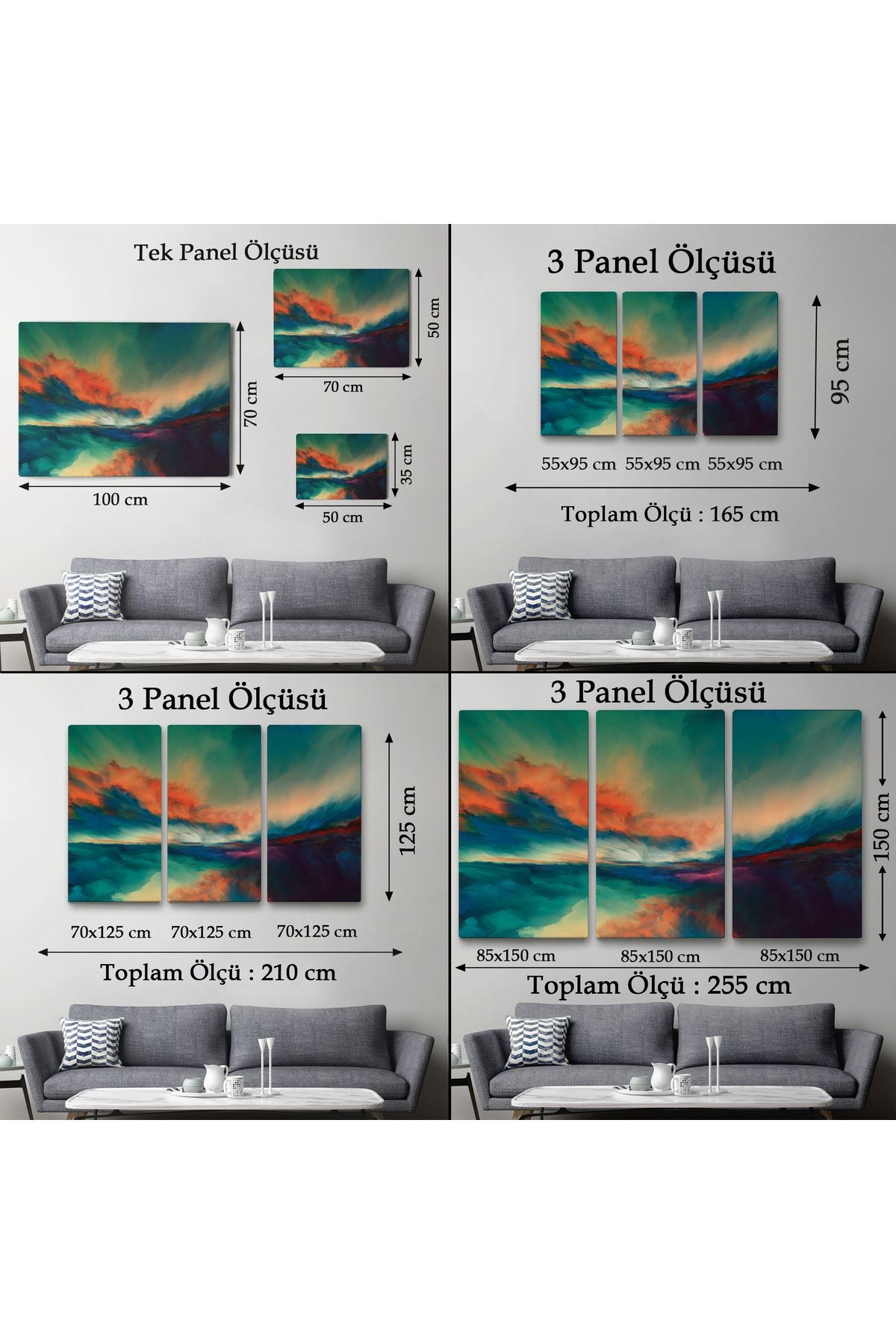 Gün Batımı Dekoratif Kanvas Duvar Tablosu-3596