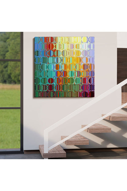 Renkli Cam Temalı Kanvas Tablo-5888