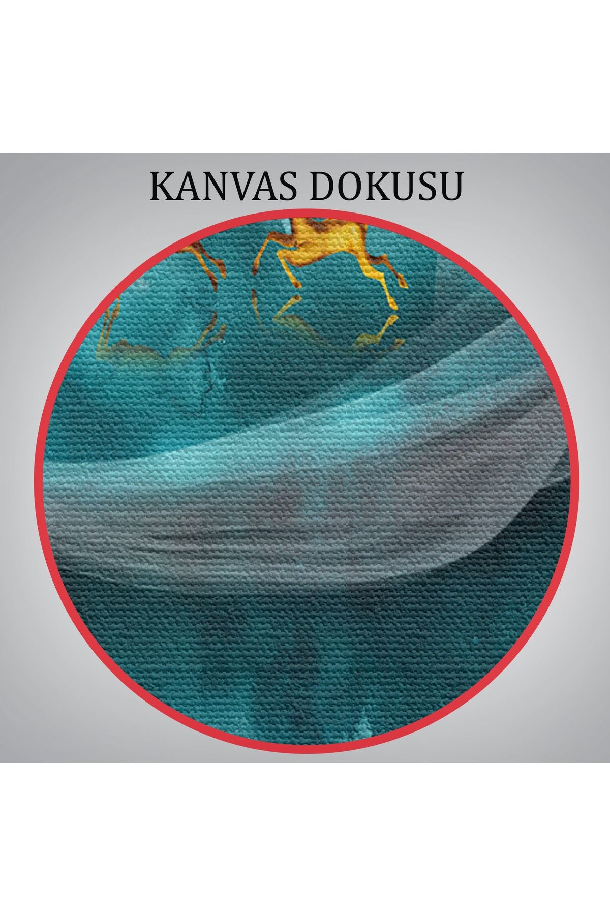 emn seri001 Ormanda Koşan Geyiklerin Dijital Sanatı Kanvas Tablo-5040