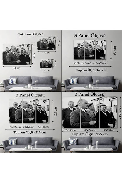 Atatürke Bakan Şükrü Kaya Dekoratif Duvar Tablosu-6637