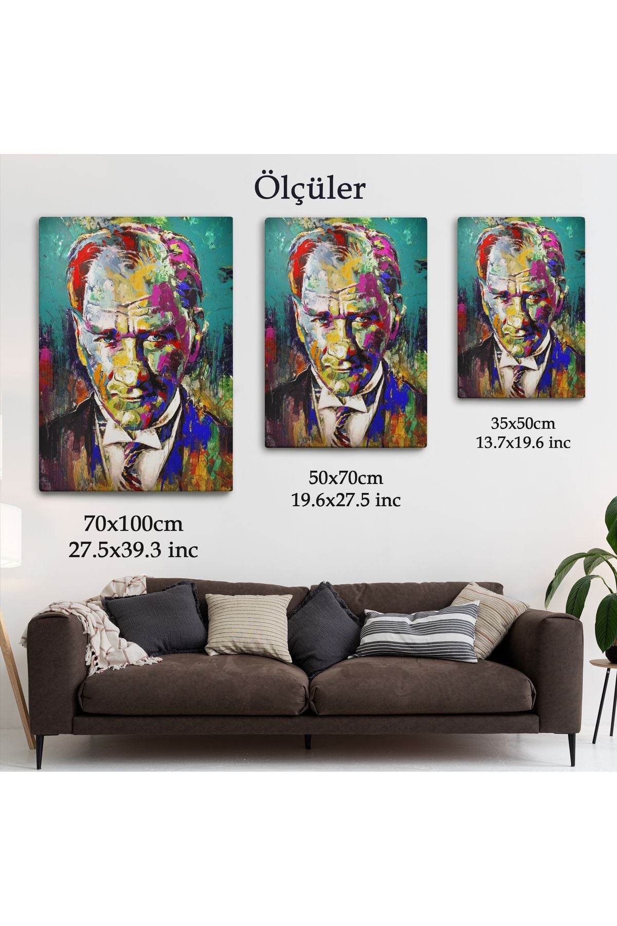 Renkli Mustafa Kemal Atatürk Tablosu-6327