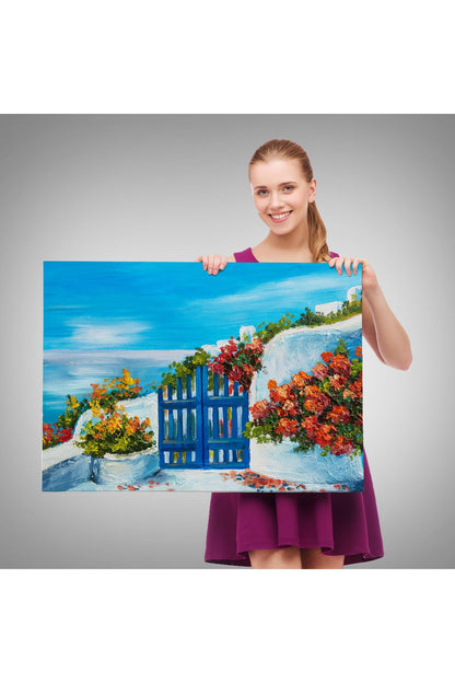 Özel Tasarım Deniz Manzaralı Bahçe Duvar Tablosu-1220