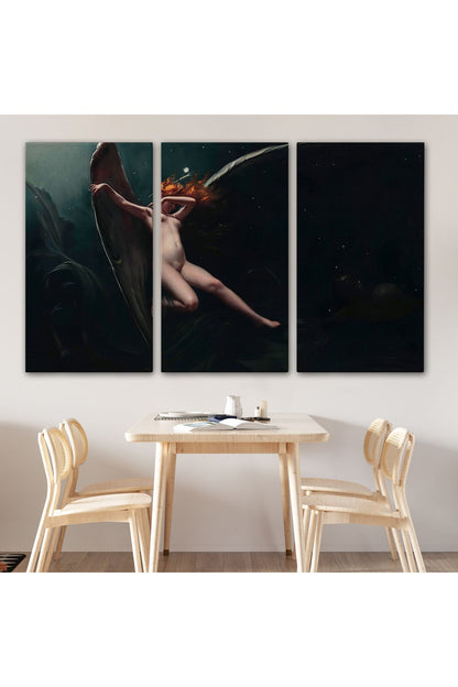 Yıldızlı Gökyüzü Altında Bir Peri Kanvas Tablo, Klasik Sanat Kanvas Tablo-5383