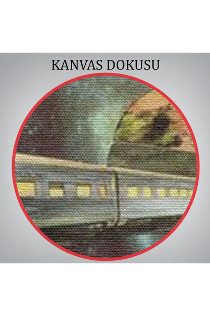Uzayda Giden Tren Kanvas Tablo, Glaksi Treni-5858