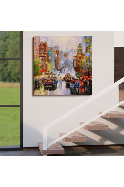 Aşağı California Sokak Gelen Nob Hill Thomas Duvar Tablosu-5825
