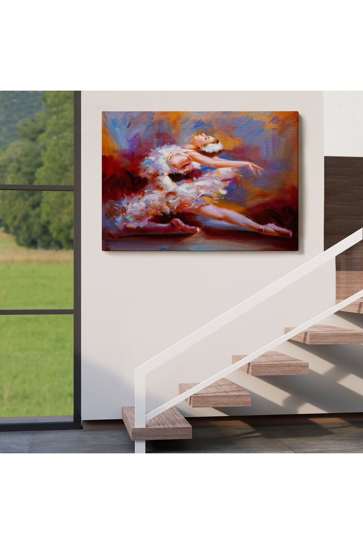 Balerin Kadın Yağlıboya Görünümlü Kanvas Tablo, Sanat Evi Dedoru-5026
