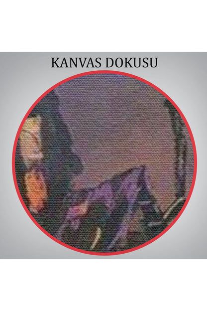 Süpürge İle Uçan Cadı ve Kedisi Cadılar Bayramı Helloven Duvar Tablosu -6078