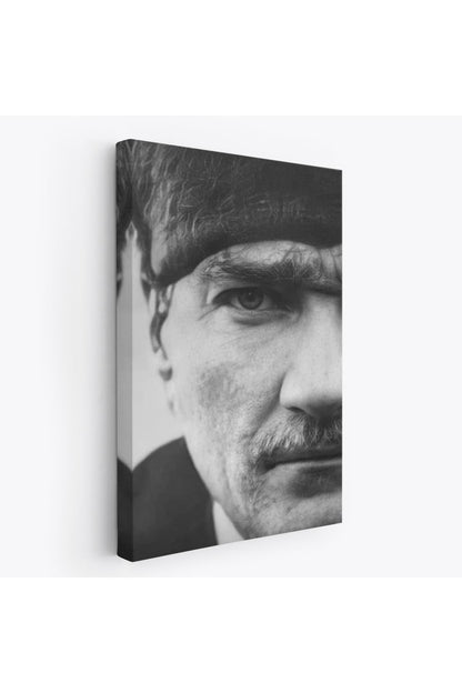 Atatürk Portre Tablosu Mustafa Kemal Atatürk Dikdörtgen Dekoratif Kanvas Tablo-FS-142