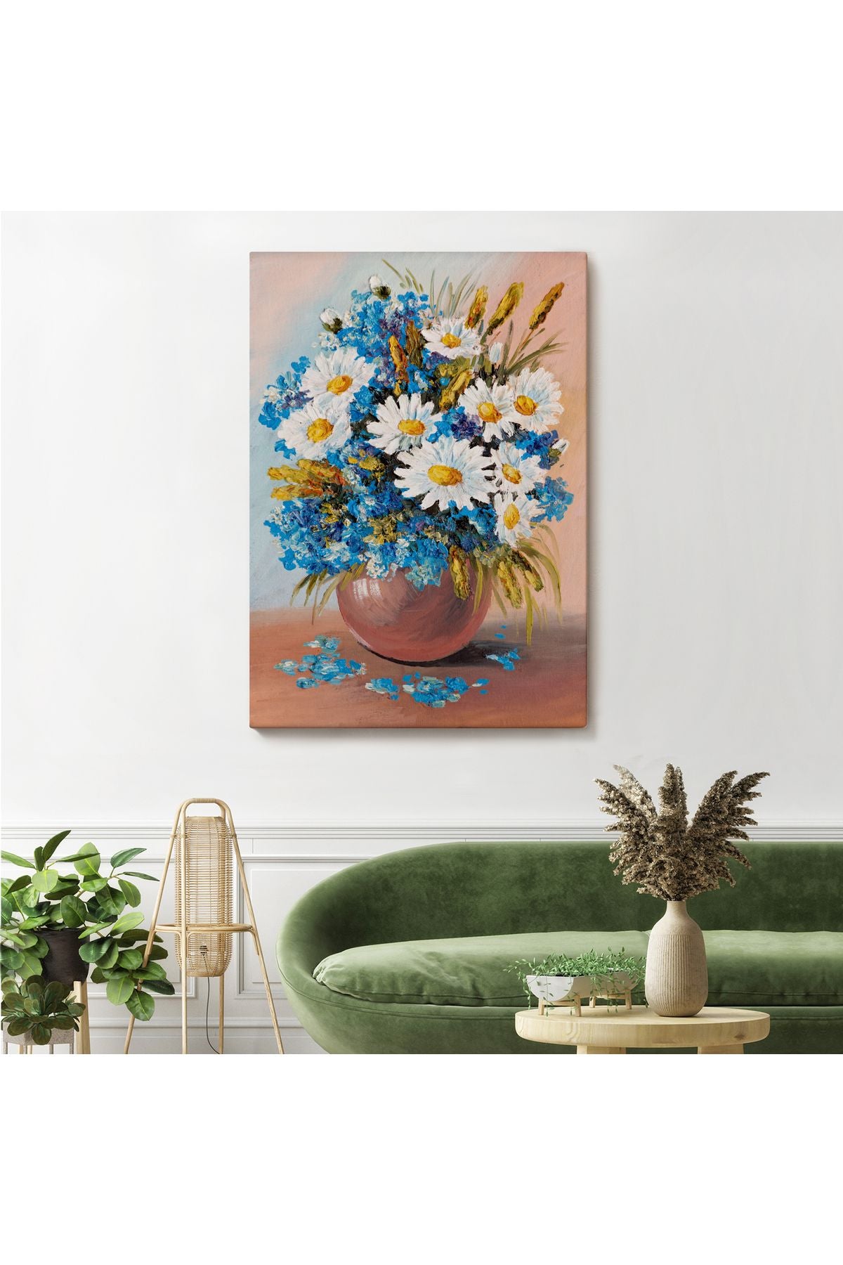 Vazodaki Mavi Betaz Çiçekler Tablo-5975