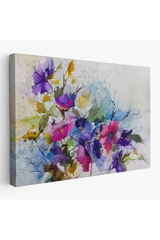 Modern Sanat Soyut Çiçekler Dekoratif Kanvas Duvar Tablo-3650