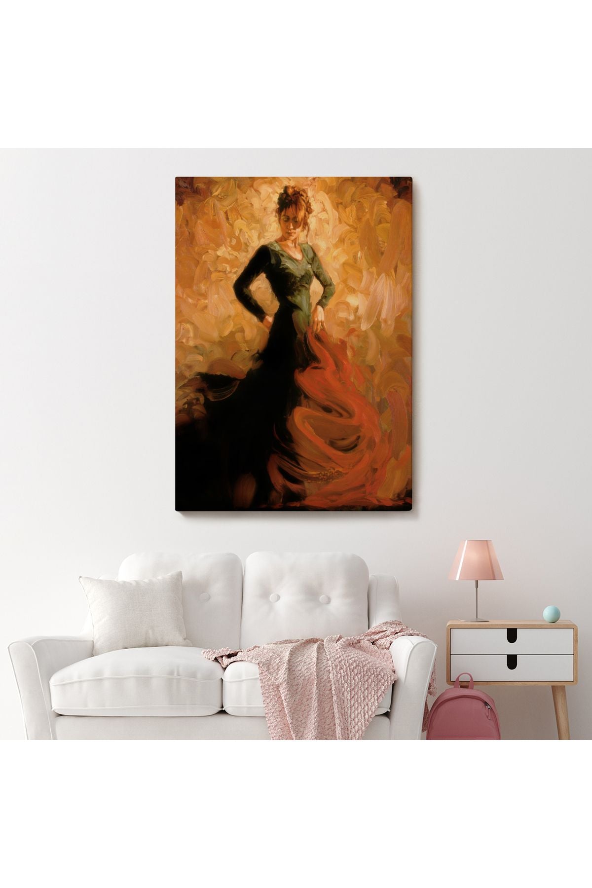 Flamenko Dansçısı Kadın Dekoratif Duvar Tablosu-6425
