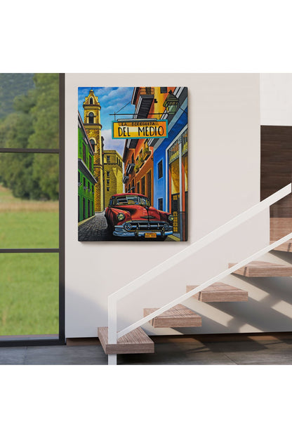 La Bodeguita Cuba Car Duvar Tablosu-6457