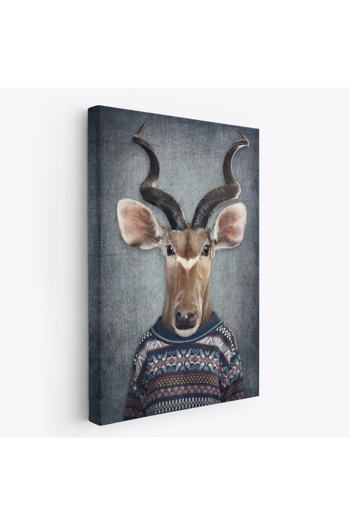 YB HG Antilop Kafalı İnsan Kanvas Tablo-4996