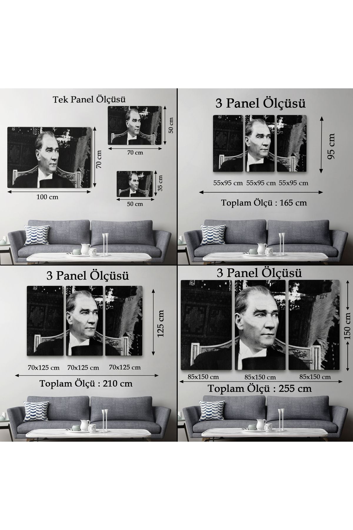 Keskin Bakışlı Atatürk Tablosu-6635