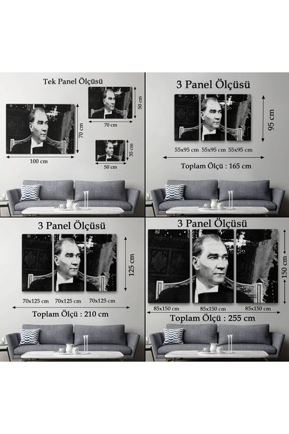 Keskin Bakışlı Atatürk Tablosu-6635