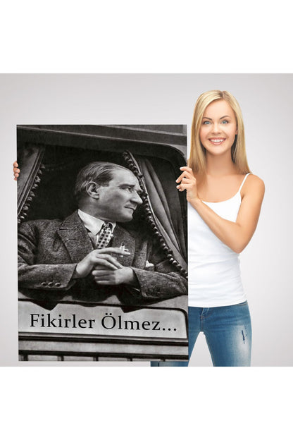 Atatürk'ün Doğu Ekspresinde Fotoğrafı Duvar Tablosu-6222
