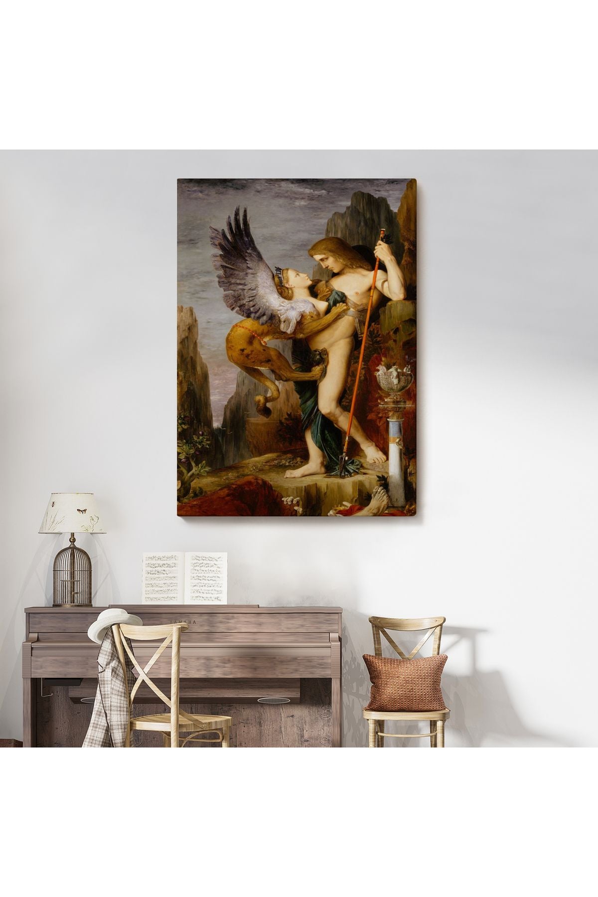 Oidipus ve Sfenks Gustave Moreau Duvar Tablosu-5985