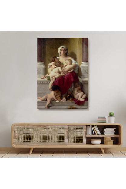 Yetiştirme Yurdundaki Kadın ve Çocuklar Duvar Tablosu William-Adolphe Bouguereau-6147