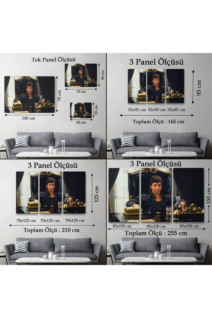 Scarface Alpacino İtalyan Mafya Kanvas Tablo-5137