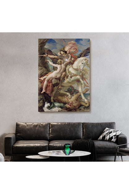 Joseph Paul 'un Ruggiero ve Angelica Tasviri Duvar Tablosu-6218