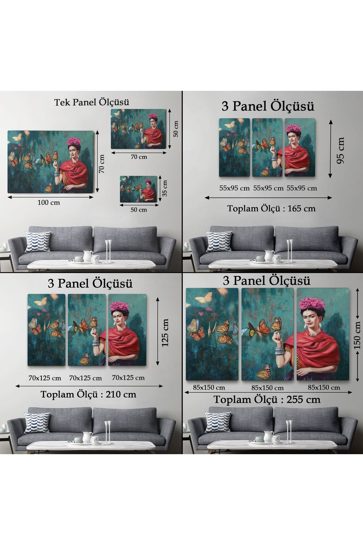 Ünlü Ressam ve Kelebekler Kanvas Tablo-5169