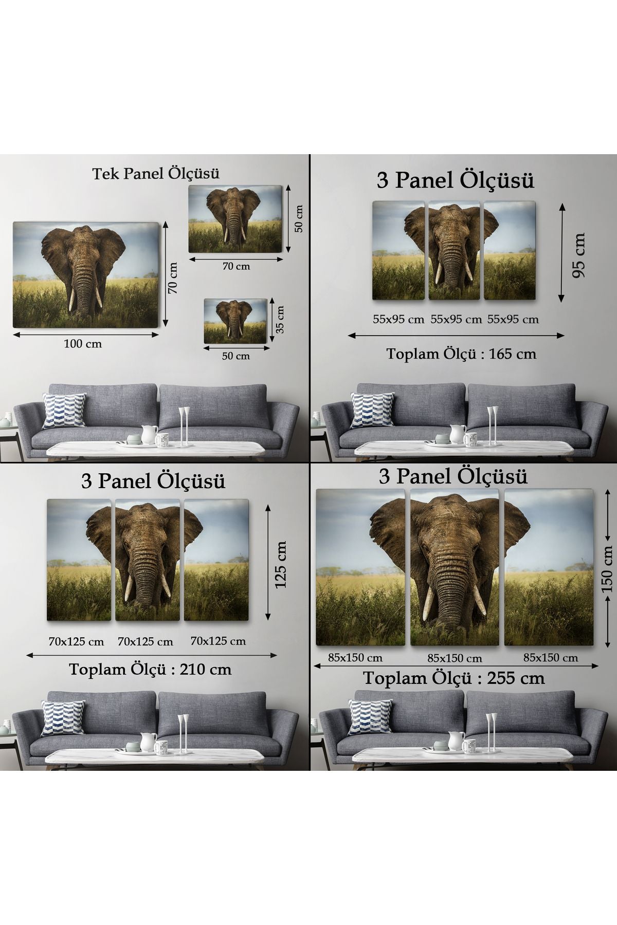 Fil Dekoratif Kanvas Tablo 1121