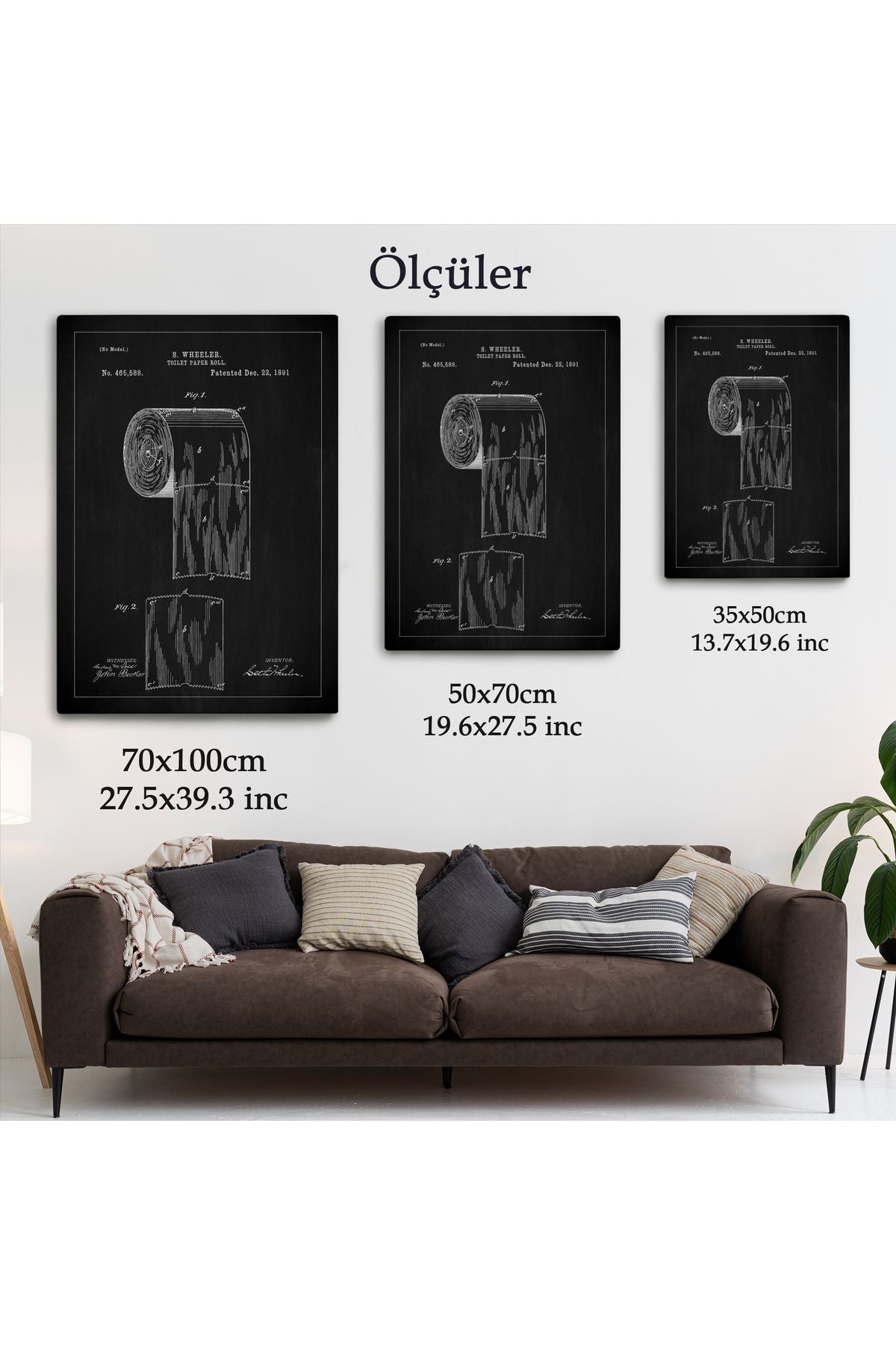 Tuvalet Kağıdı Rulosu Patent Kanvas Tablo-5242