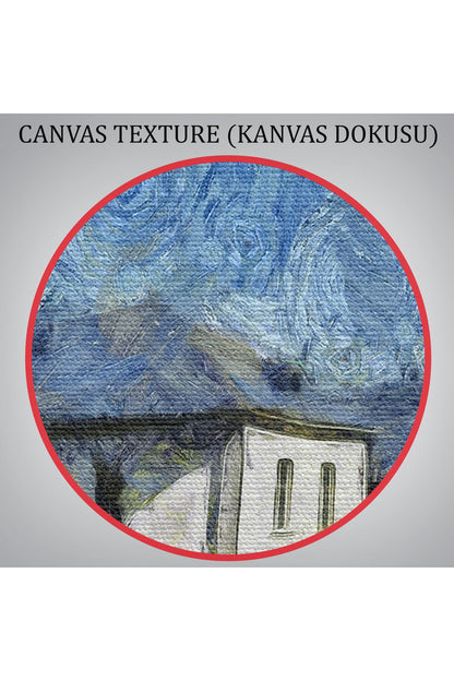 Göl Kenarındaki Köy Evi Dekoratif Duvar Tablosu-3528